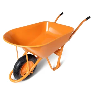 100L Galvanized Wheelbarrow WB7402 professional front view - Industrial-Grade 100L Galvanized Wheelbarrow WB7402