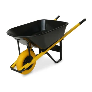 100L Steel Wheelbarrow WB8611 professional front view - Reinforced 100L Steel Wheelbarrow WB8611