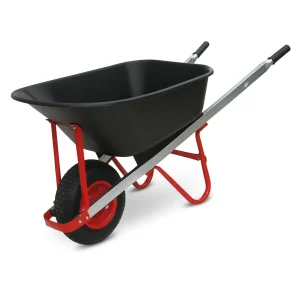 100L Steel Wheelbarrow WB8612 professional front view - Industrial-Grade 100L Steel Wheelbarrow - WB8612