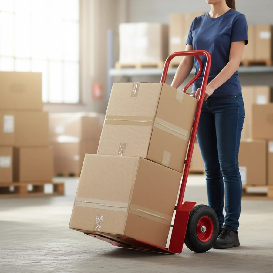 270kg Steel Hand Truck being used for Order Picking